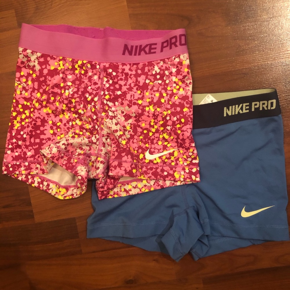 2 pair of Nike pro shorts